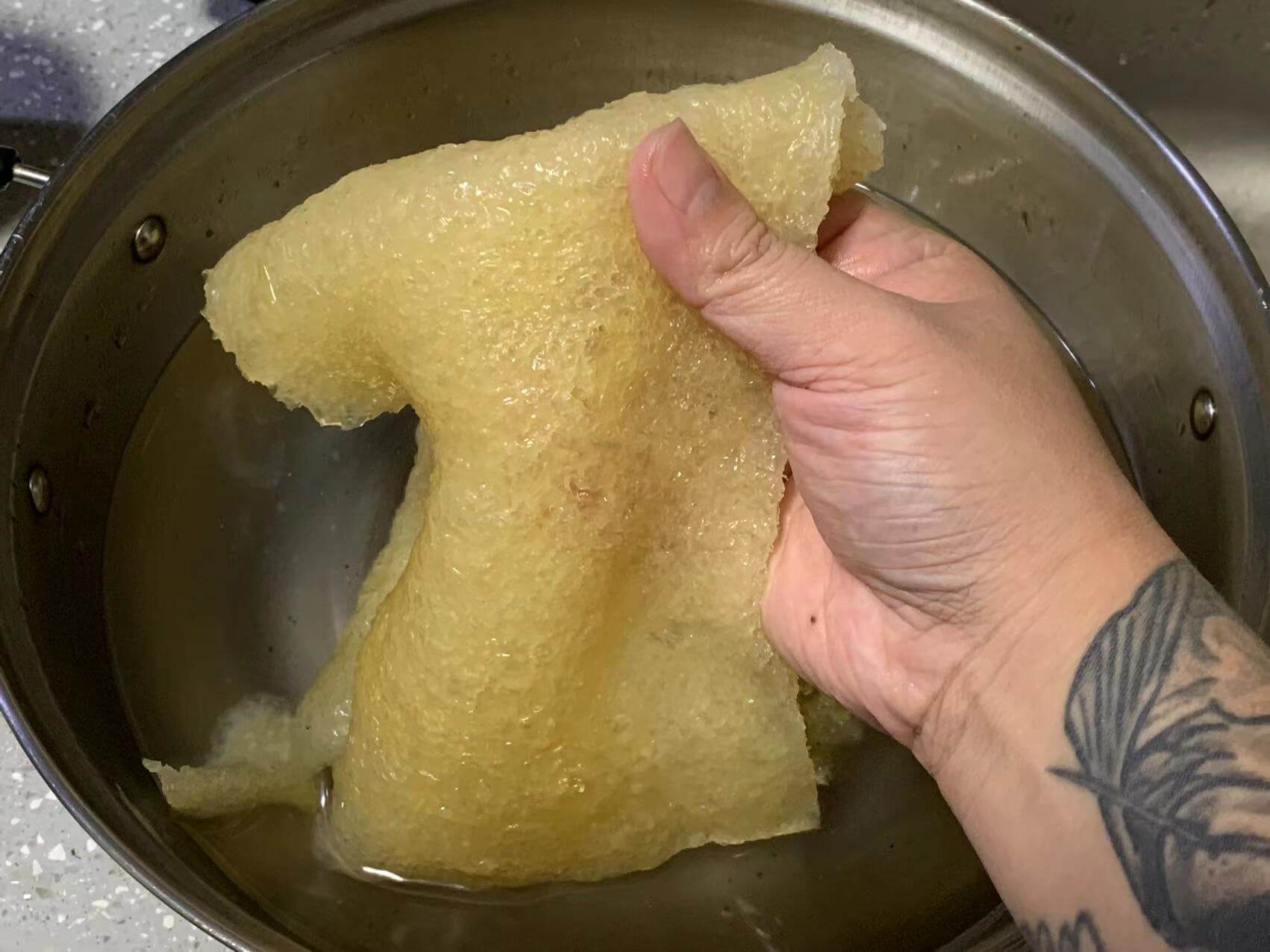 泡到很软